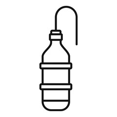 Anesthesia bottle icon. Outline anesthesia bottle vector icon for web design isolated on white background