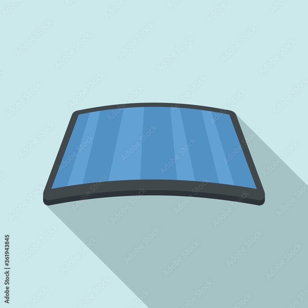Poster computer flexible screen icon. flat illustration of computer flexible screen vector icon for web des