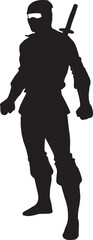 Ninja, black shadow, silhouette