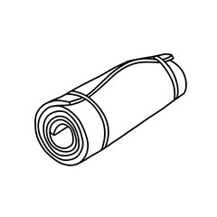 Camping Mat. The tourist's travel Mat. Vector illustration in Doodle style. hand drawn