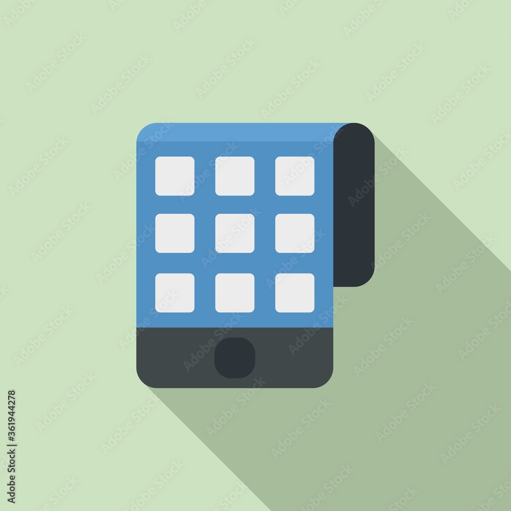 Poster smart flexible screen icon. flat illustration of smart flexible screen vector icon for web design