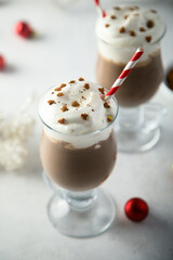 Homemade gingerbread latte or hot chocolate