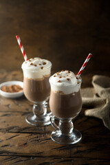 Homemade gingerbread latte or hot chocolate