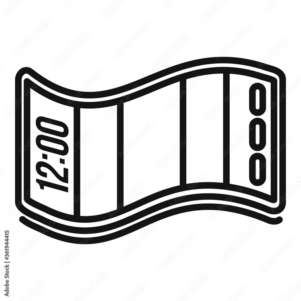 Poster flexible display icon. outline flexible display vector icon for web design isolated on white backgro