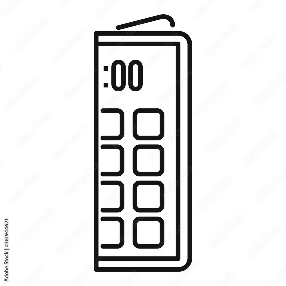 Poster foldable smartphone icon. outline foldable smartphone vector icon for web design isolated on white b