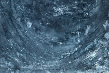 Dark blue concrete background, wall with texture, preparation for design. Copy space.