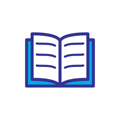 open book icon logo illustration design