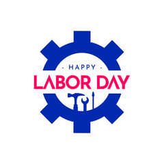 Happy labor day vector template.
