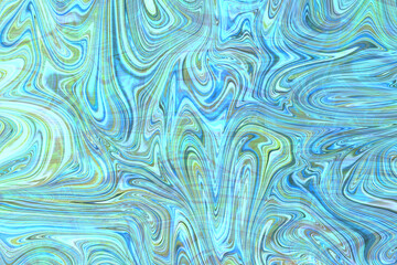 Colourful psychedelic background made of interweaving curved shapes. liquid splash as Illustration.