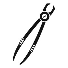 Medical forceps icon. Simple illustration of medical forceps vector icon for web design isolated on white background