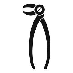 Pincers icon. Simple illustration of pincers vector icon for web design isolated on white background