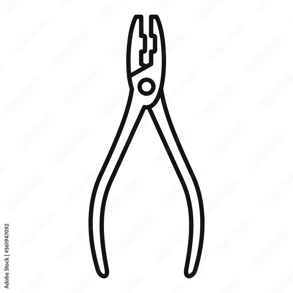 Aufkleber accessory forceps icon. outline accessory forceps vector icon for web design isolated on white backg