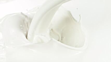 Splash of milk, macro shot