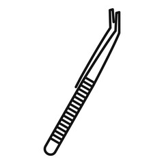 Pincers icon. Outline pincers vector icon for web design isolated on white background