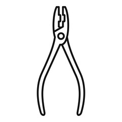 Accessory forceps icon. Outline accessory forceps vector icon for web design isolated on white background