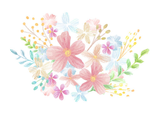 watercolor flower vector
