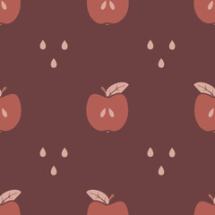 Seamless apple scandinavian trend pattern