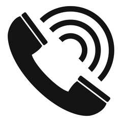 Calling service center icon. Simple illustration of calling service center vector icon for web design isolated on white background