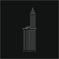 SEATTLE, WASHINGTON - JULY 3, 2020: Smith Tower of Seattle city in United States