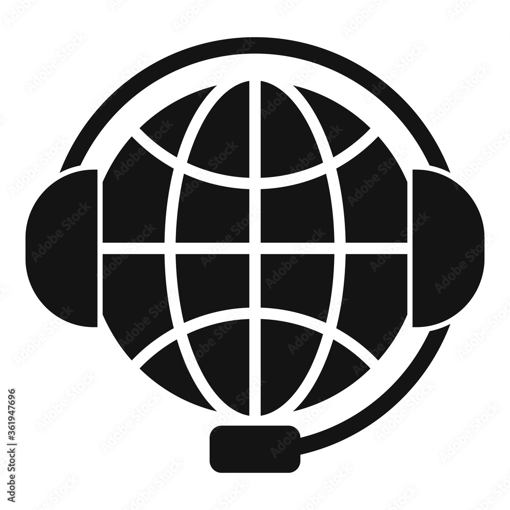 Poster global device support icon. simple illustration of global device support vector icon for web design 