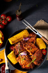 Rustic spare ribs from the oven