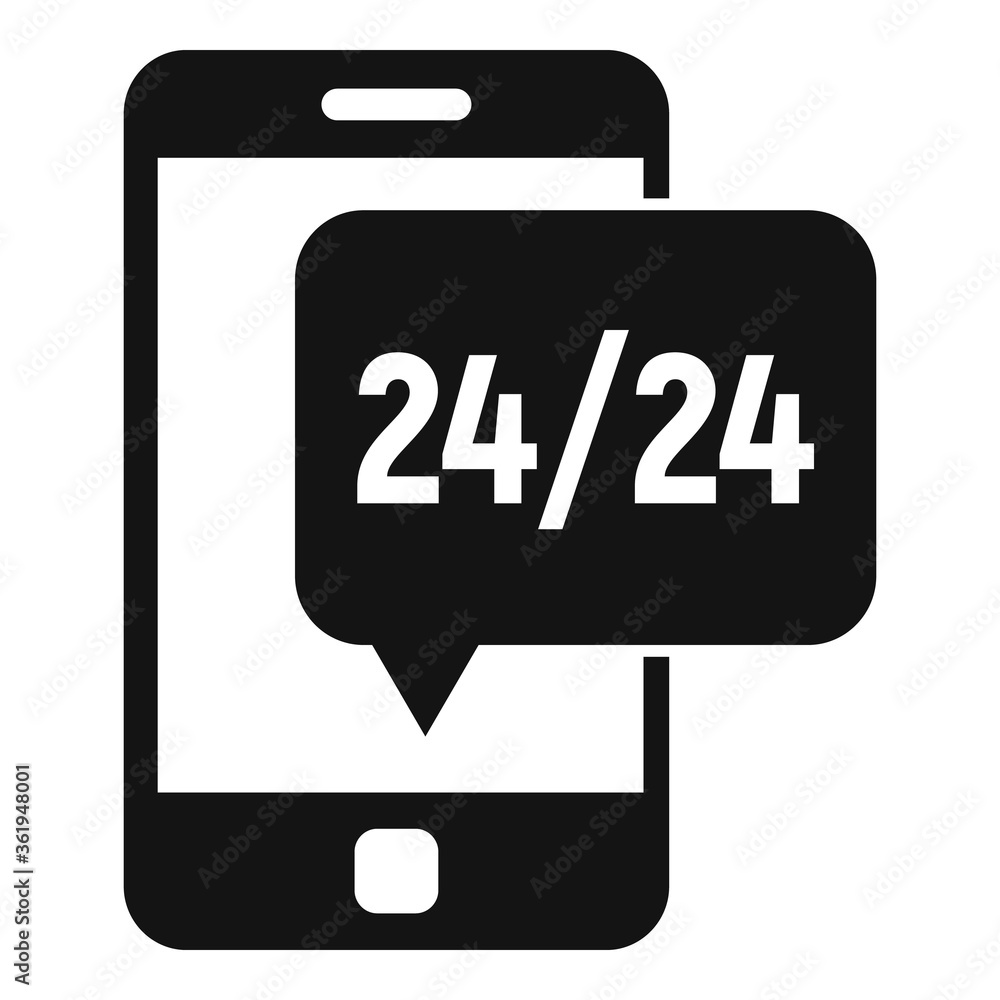 Aufkleber service center smartphone support icon. simple illustration of service center smartphone support vec