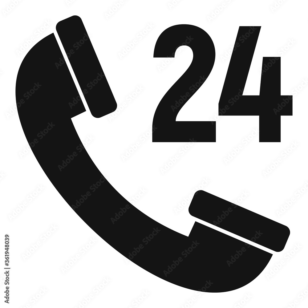 Poster web telephone service center icon. simple illustration of web telephone service center vector icon f