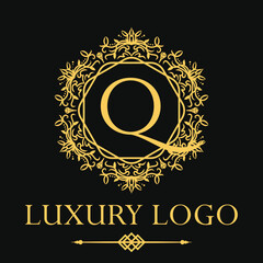 Luxury logo. Premium elegant initial letter design template for restaurant, hotel, boutique, cafe, Hotel, Heraldic, Jewelry, Fashion and other business
