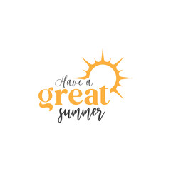Summer quote lettering typograhpy