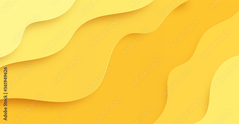 Poster papercut multi layers 3d color texture vector background. abstract topography concept design or flow