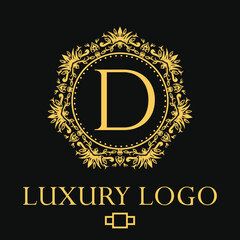 Luxury logo. Premium elegant initial letter design template for restaurant, hotel, boutique, cafe, Hotel, Heraldic, Jewelry, Fashion and other business