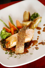 Roasted Atlantic salmon
