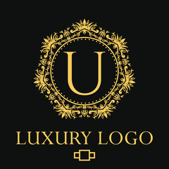 Luxury logo. Premium elegant initial letter design template for restaurant, hotel, boutique, cafe, Hotel, Heraldic, Jewelry, Fashion and other business