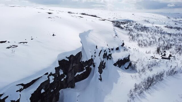 snow covered mountains
