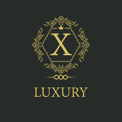 Luxury logo. Premium elegant initial letter design template for restaurant, hotel, boutique, cafe, Hotel, Heraldic, Jewelry, Fashion and other business