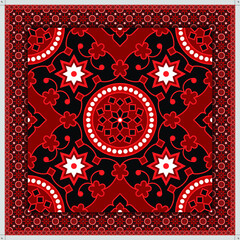 Ajrak Shawl - Sindhi Culture Fabric Pattern - Traditional Indus Valley wardrobe - print ready format. 