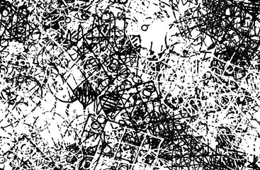 Grunge black and white. Chaotic seamless background. Repeating abstract texture. Monochrome camouflage