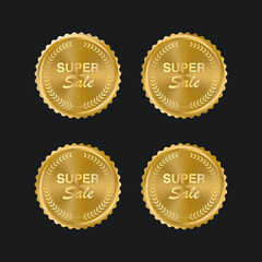 Luxury gold badges and labels premium quality product