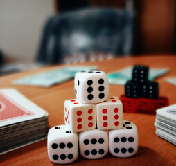 Hazards equipment. Artistic look in vintage colours. Cube, life.