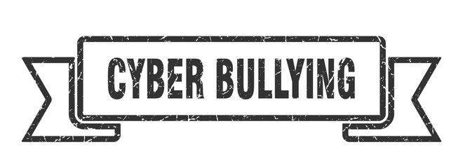 cyber bullying ribbon. cyber bullying grunge band sign. cyber bullying banner