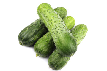 cucumbers fresh organic isolated on a white background