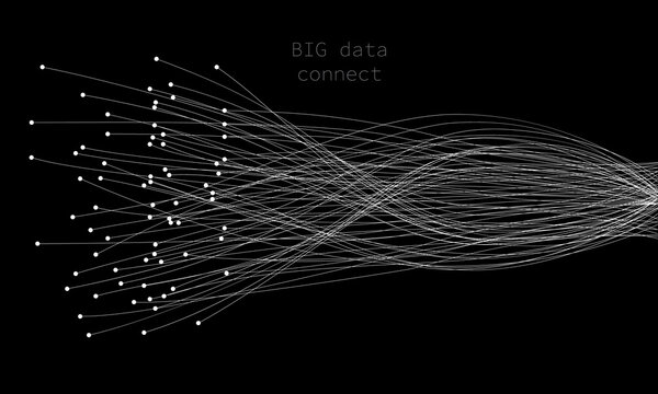 big data concept. white stripes on black background