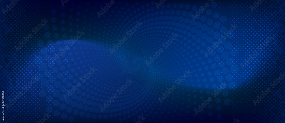 Aufkleber abstract blue background with dots halftone circle
