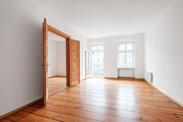 empty living room in apartment flat