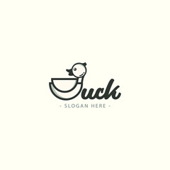 Duck logo illustrations vector template.