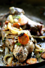 Lamb with stir fried vegetables