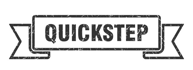 quickstep ribbon. quickstep grunge band sign. quickstep banner