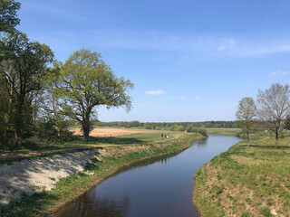Fototapeta na wymiar Path around the river Vecht and Junne