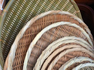 handmade bamboo basket called Zaru or Takekago in Japanese