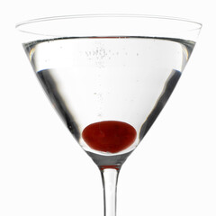 Martini cocktail with cherry